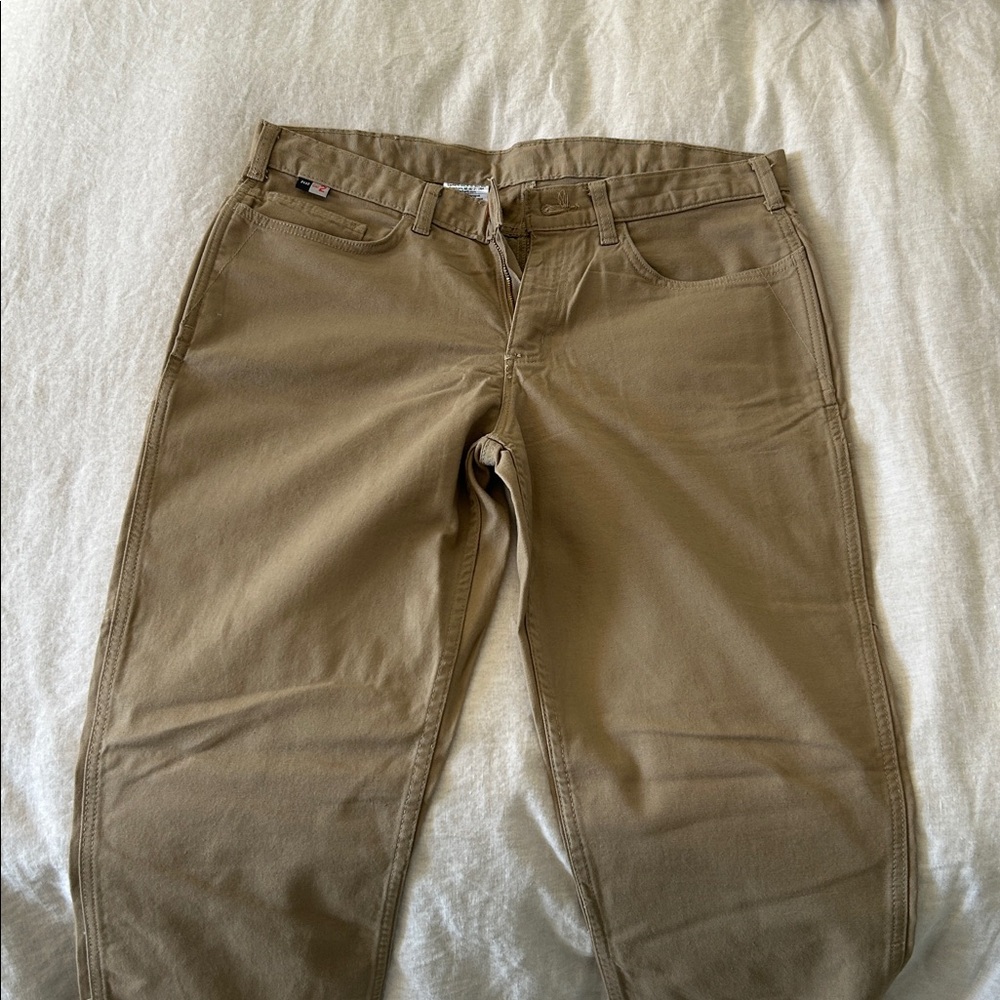 Carhartt Flame Resistant Canvas Pants - Khaki